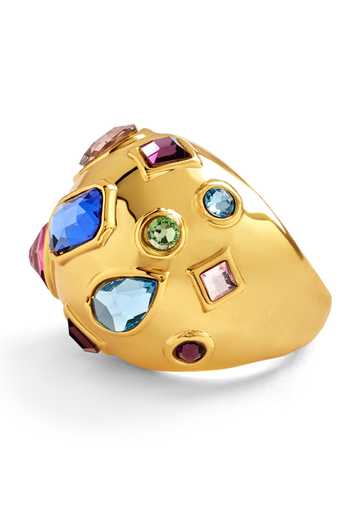 Buy_Isharya_Gold Plated Crystals Embellished Statement Ring_Online_at_Aza_Fashions