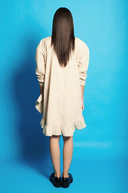 Cin Cin Flower Embroidered Shirt Dress 