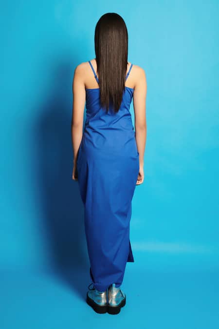 Cin Cin Ruched Asymmetric Long Dress 