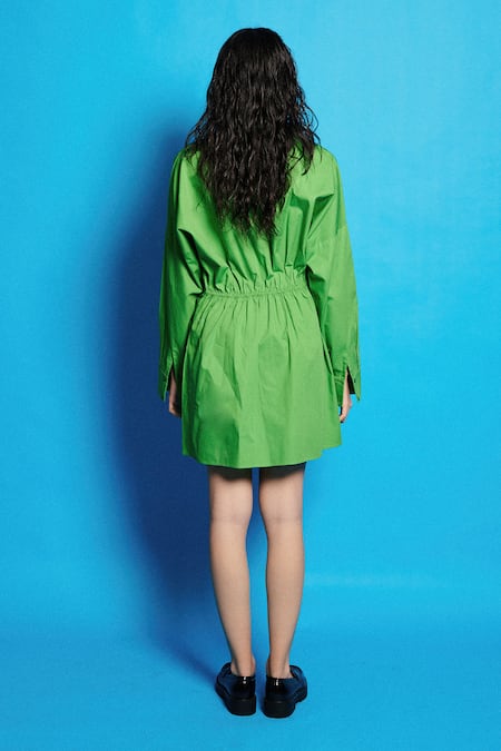 Cin Cin Placement Embroidered Asymmetric Dress 