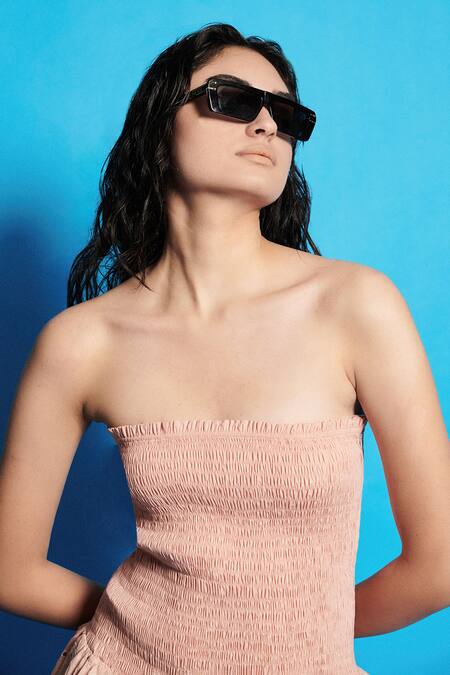 Cin Cin Poplin Schiffli Straight Neck Embroidered Tiered Dress Online at Aza Fashions Cin Cin_Poplin Schiffli Straight Neck Embroidered Tiered Dress _Online_at_Aza_Fashions