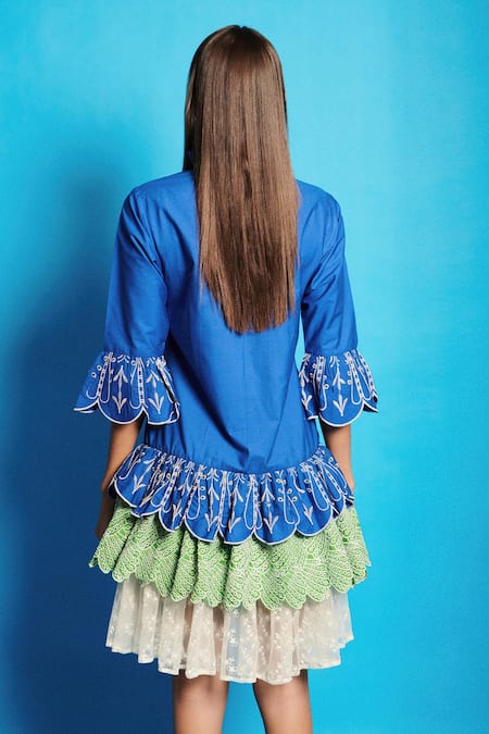 Cin Cin Embroidered Layered Dress 