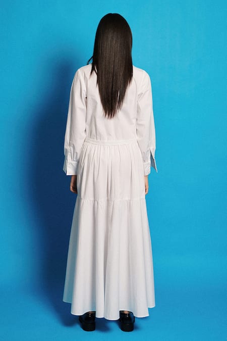 Cin Cin Placement Embroidered Two-Tiered Dress 