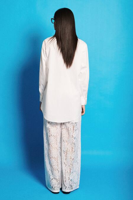 Shop_Cin Cin_White Net Floral Pattern Lacy Pant _at_Aza_Fashions