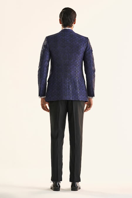 Raghavendra Rathore Jodhpur The Palace Silk Geometric Tuxedo Jacket 
