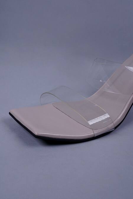 Buy_Sana K luxurious Footwear_Beige Rhinestones Embellished Ankle Strap Heels _Online_at_Aza_Fashions