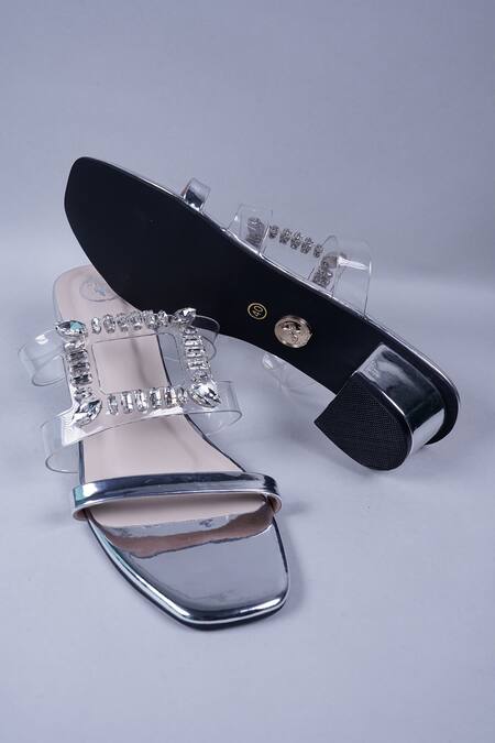 Shop Sana K luxurious Footwear Blue Crystals, Rhinestones Jewel Embellished Heels Online at Aza Fashions Shop_Sana K luxurious Footwear_Blue Crystals, Rhinestones Jewel Embellished Heels _Online_at_Aza_Fashions