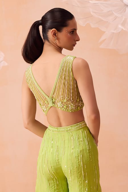 Parul Gandhi Hand Embroidered Blouse Sharara Set 