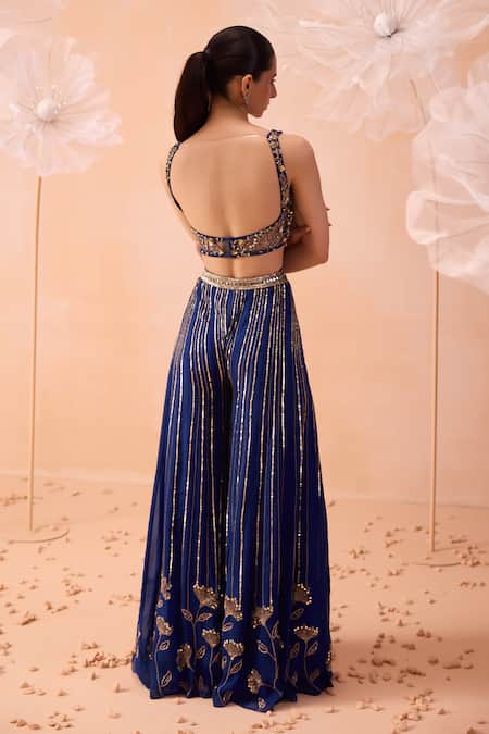 Parul Gandhi Hand Embroidered Blouse Sharara Set 