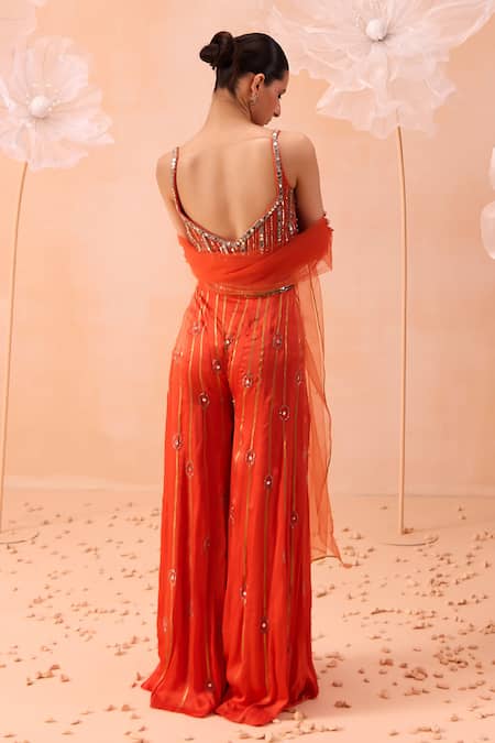 Parul Gandhi Candy Hand Embroidered Blouse Sharara Set 