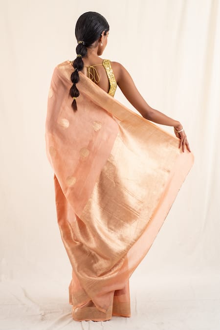 Priyanka Raajiv Rena Geometric Pattern Saree With Unstitched Blouse 