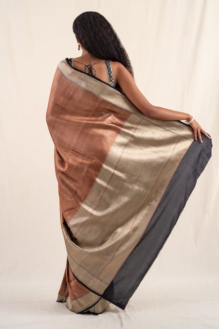 Priyanka Raajiv Zuri Border Work Saree With Unstitched Blouse Piece 