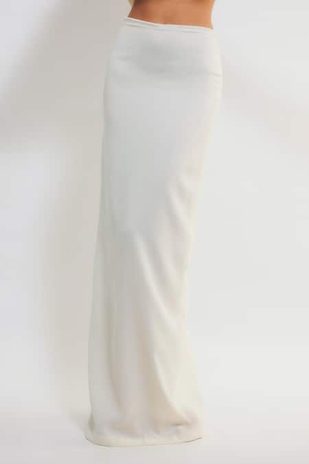 Buy Deme By Gabriella White Silk Lena Shawl Collar Blazer And Skirt Set Online at Aza Fashions Buy_Deme By Gabriella_White Silk Lena Shawl Collar Blazer And Skirt Set _Online_at_Aza_Fashions