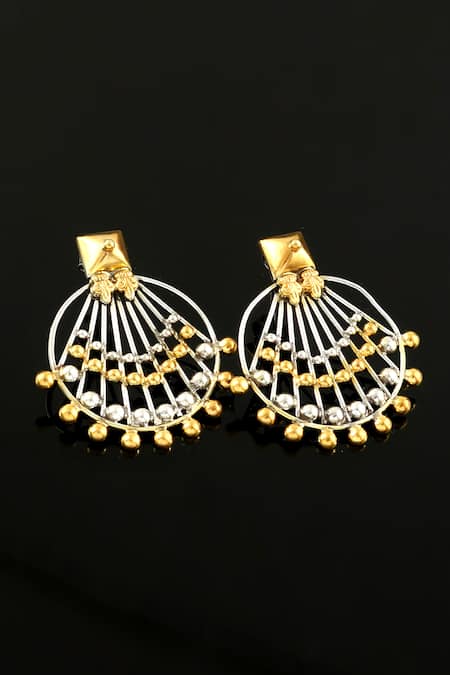 Noor Abstract Dual Tone Studs 