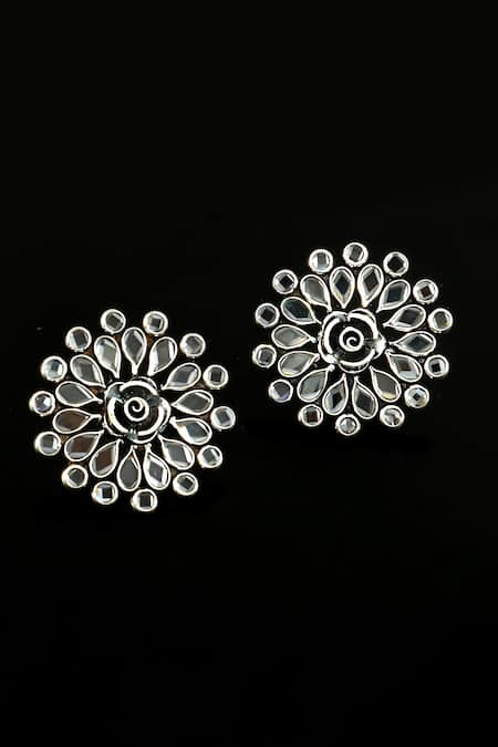 Noor Stone Embellished Floret Studs 