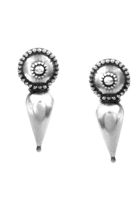 Shop_Noor_Silver Plated Bloom Tribe Studs _at_Aza_Fashions