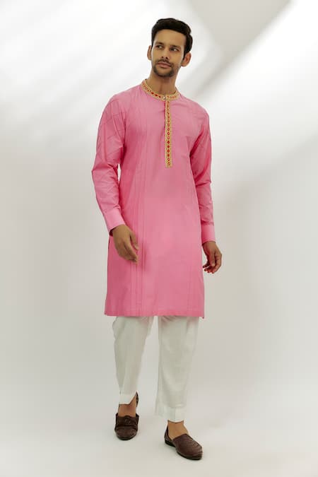 Nadima Saqib Pintucked Embroidered Kurta 