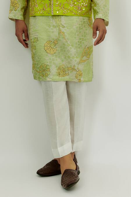 Shop Nadima Saqib Green , Chanderi Embroidery, Zari Zardozi Bundi Set Online at Aza Fashions Shop_Nadima Saqib_Green , Chanderi Embroidery, Zari Zardozi Bundi Set _Online_at_Aza_Fashions