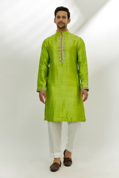 Nadima Saqib Placed Embroidered Kurta 