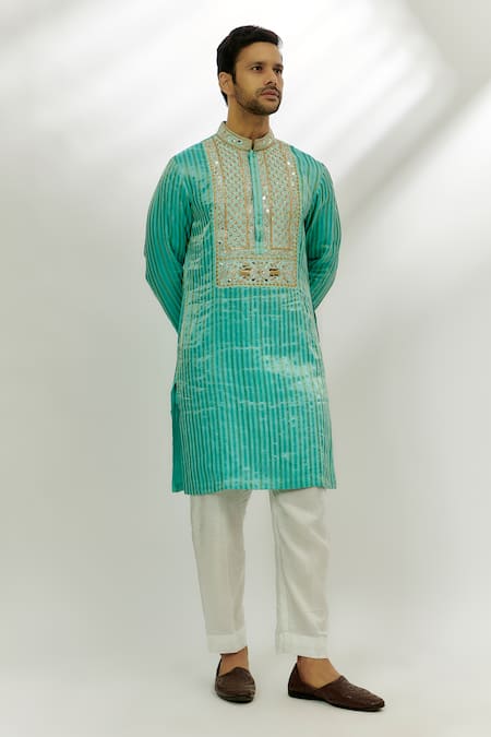 Nadima Saqib Chander Silk Embroidered Kurta 