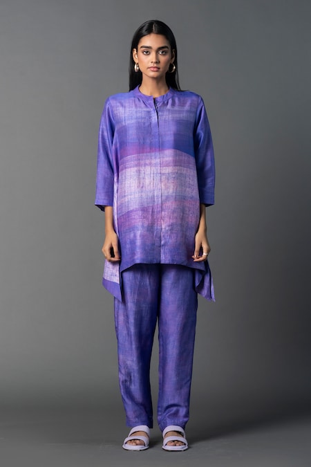 Clos A-Line Abstract Print Kurta With Pant 