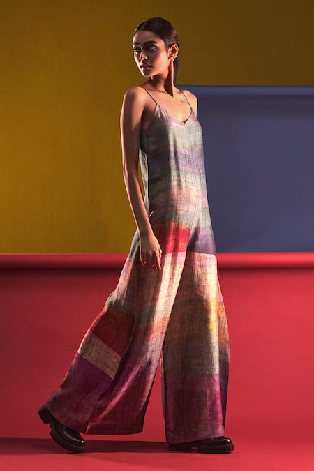 Clos Linear Print Jumpsuit 