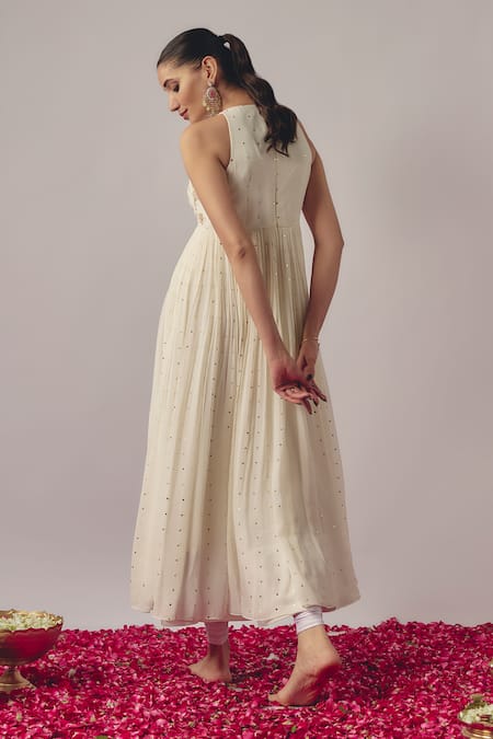 Krishna Padia Persian Bloom Tikki & Salli Embroidered Anarkali Set 