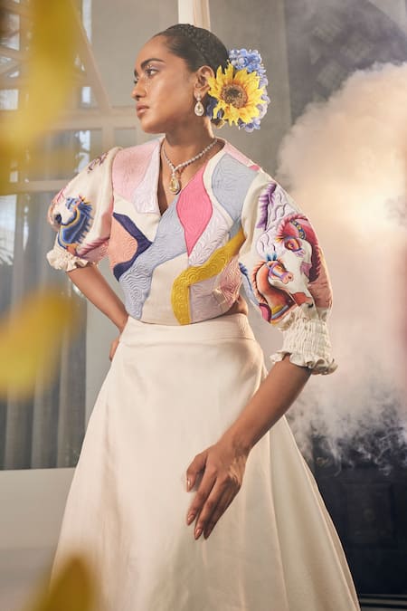 Label Deepshika Agarwal Horse Carnival Applique Lehenga With Blouse 