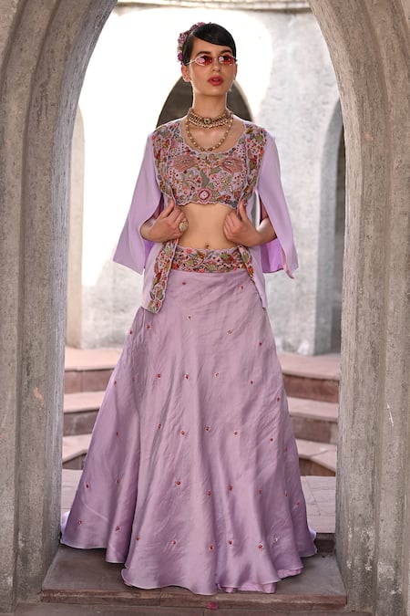 Label Deepshika Agarwal Ambrosia Embroidered Lehenga Set 