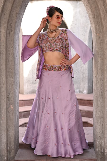 Label Deepshika Agarwal Ambrosia Embroidered Lehenga Set 