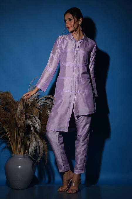 Label Deepshika Agarwal Pintucked Kurta & Pant Set 