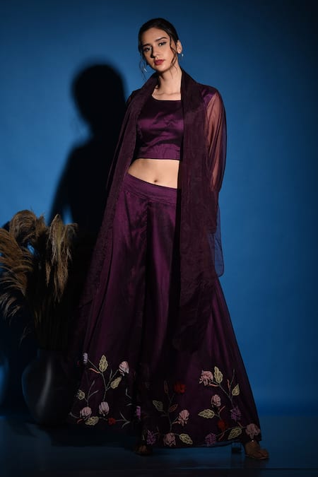 Label Deepshika Agarwal Floral Embroidered Palazzo Set 