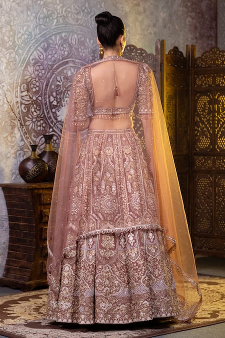 Raj Arora Zahira Aari & Dori Embroidered Blouse Lehenga Set 