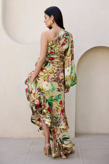 Prints By Radhika Blossom Print Ruffle Dress 