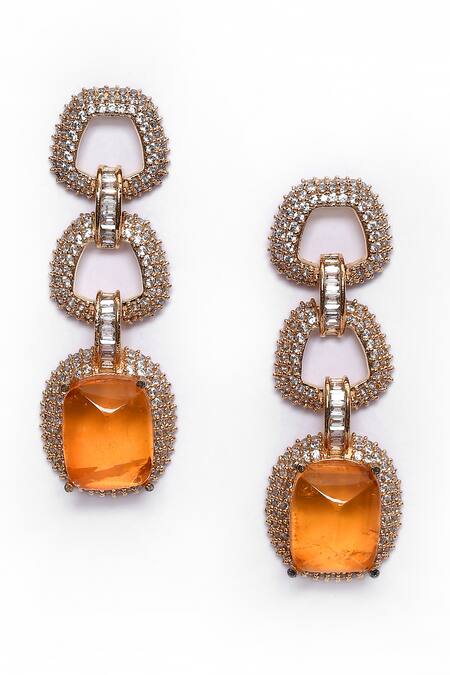 Buy_Nazaakat By Samara Singh_Gold Plated Zari Embellished Pendant Necklace Set _Online_at_Aza_Fashions