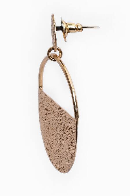 Shop_Nazaakat By Samara Singh_Gold Plated Ocean Circlet Hoop Earrings _Online_at_Aza_Fashions