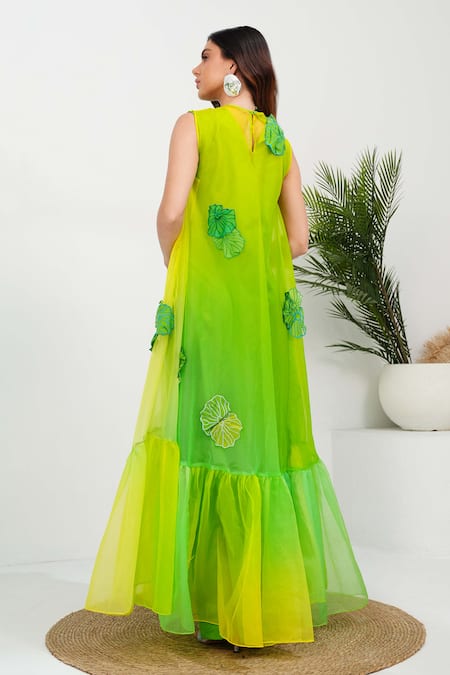 Vidhi Wadhwani Amia Applique Hand Embroidered Dress 