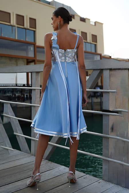 Vidhi Wadhwani Dipsi Applique Embroidered Dress 