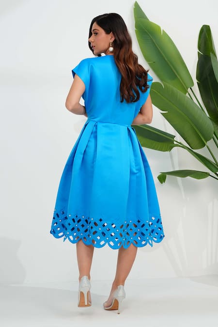 Vidhi Wadhwani Lima Cutwork Embellished Midi Dress 