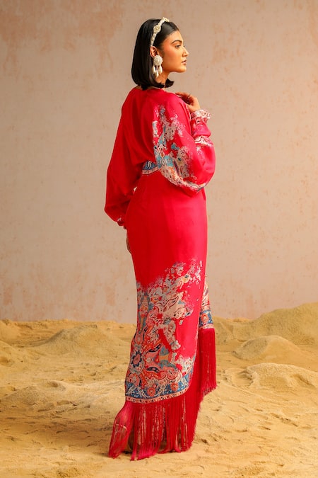 Shop Aditi Gupta Pink Georgette, Satin Sequins, Zari, Pearls Abstract Print Top And Skirt Set at Aza Fashions Shop_Aditi Gupta_Pink Georgette, Satin Sequins, Zari, Pearls Abstract Print Top And Skirt Set _at_Aza_Fashions