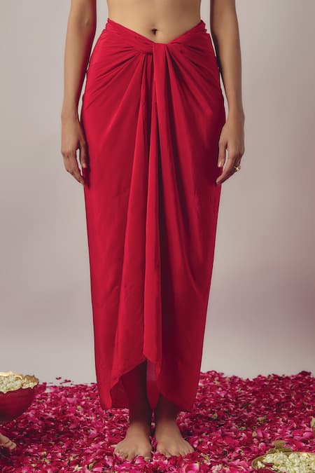 Krishna Padia Pink Crepe Embroidery Open Neck Bahar Print And Cape Draped Skirt Set Online at Aza Fashions Krishna Padia_Pink Crepe Embroidery Open Neck Bahar Print And Cape Draped Skirt Set _Online_at_Aza_Fashions