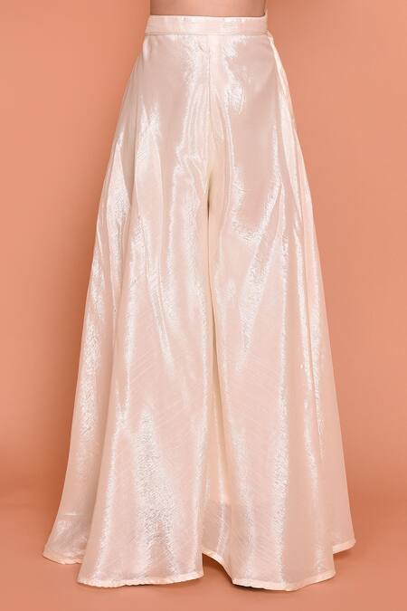 Petite Pomme_Multi Color Polyester, Net Beads, Stones Abstract Print Kurta Palazzo Set_Online_at_Aza_Fashions