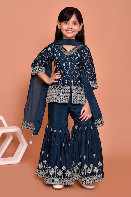 Samyukta Singhania Embroidered Kurta Gharara Set 