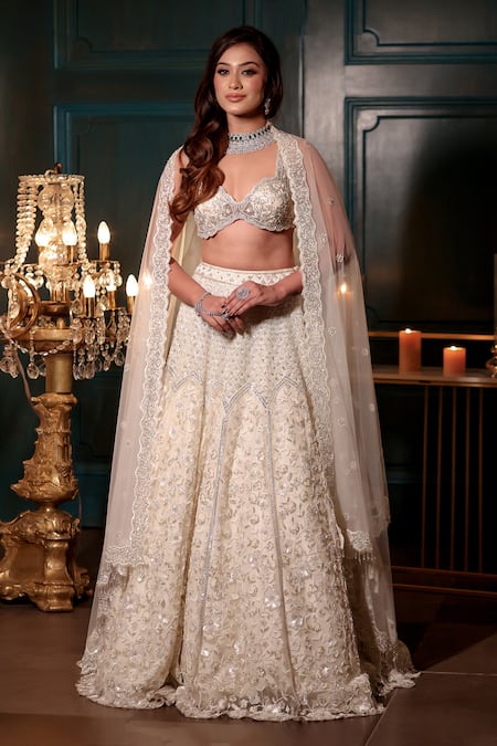 Isa By Dolly Wahal Floral Embroidered Lehenga Set 