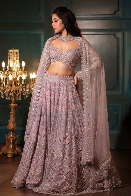 Isa By Dolly Wahal Luna Embroidered Lehenga Set 