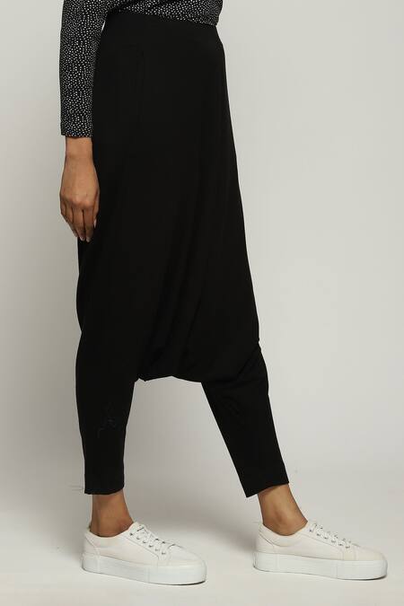 Buy Abraham And Thakore Black Tencel, Lycra Solid Trouser Online at Aza Fashions Buy_Abraham And Thakore_Black Tencel, Lycra Solid Trouser_Online_at_Aza_Fashions