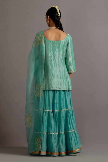 Deep Thee Zari Embroidered Kurta Lehenga Set 