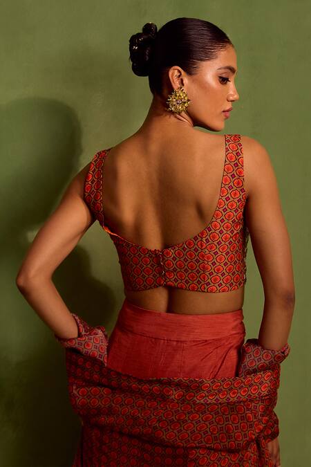 Neha Khullar Orange Viscose, Crepe Sequins, Beads Scoop Floral Butti Print Jacket Sharara Set at Aza Fashions Neha Khullar_Orange Viscose, Crepe Sequins, Beads Scoop Floral Butti Print Jacket Sharara Set _at_Aza_Fashions