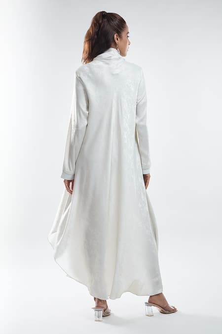 Mayank Anand Shraddha Nigam Lopsided Shimmer Dress 