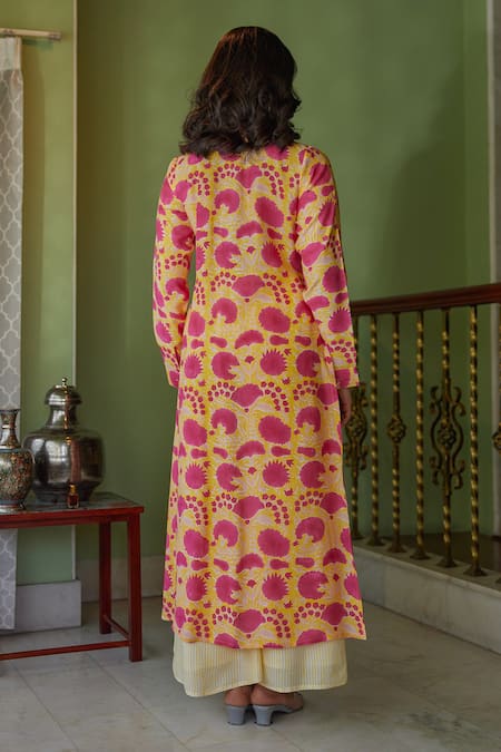 Kapraaaha Floral Print Tunic With Palazzo 